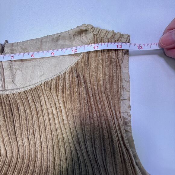 Vintage Misselleci Les Copains Corduroy Dress Caramel Brown Italy Size 42 / 11 - Picture 6 of 9
